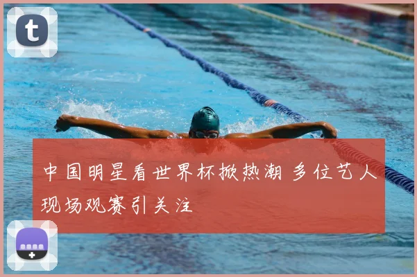 中国明星看世界杯掀热潮 多位艺人现场观赛引关注